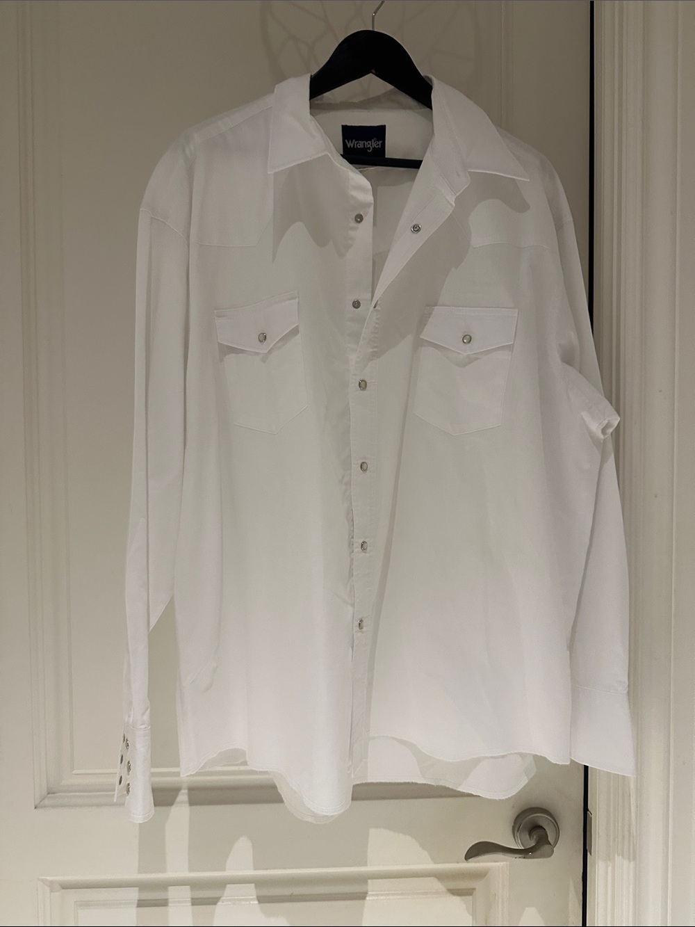 Wrangler White Men's Casual Button-Down Shirt